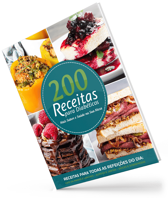 capa do ebook 200 receitas para diabéticos